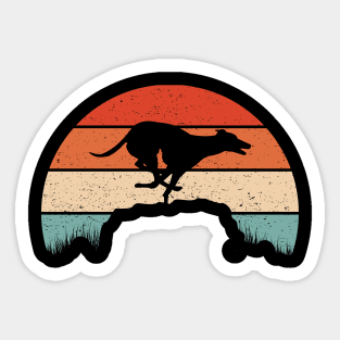 Greyhound Dog Sunset Sticker